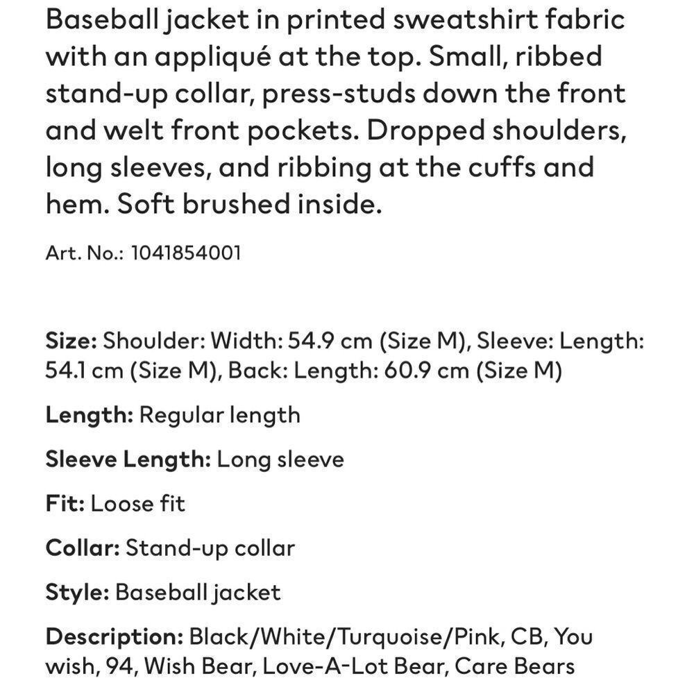 Baseball Jacket Care Bears M - Picture 12 of 12